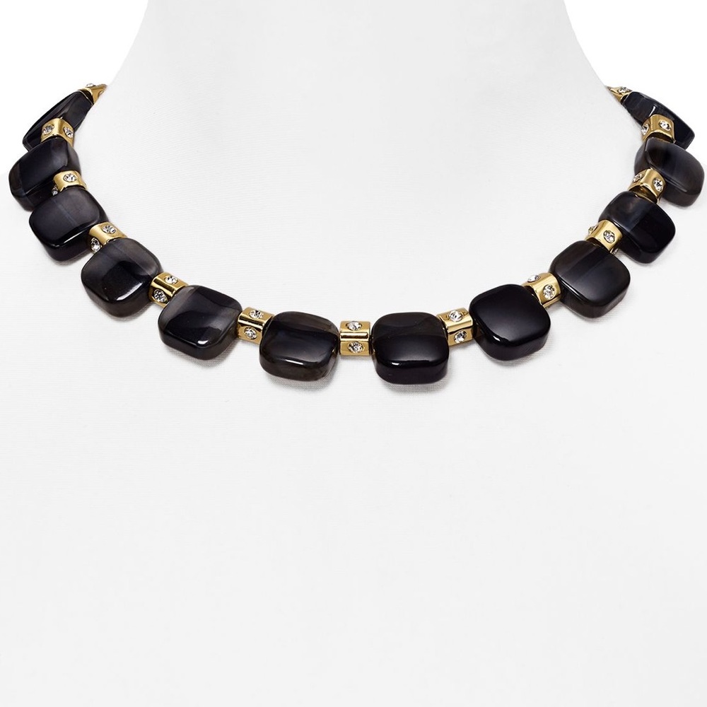 Kate Spade Color Block Necklace Black